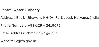Central Water Authority Address Contact Number