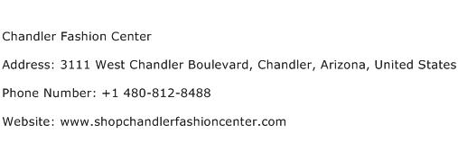 Chandler Fashion Center Address Contact Number