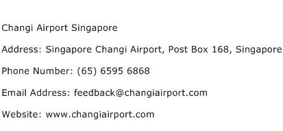 Changi Airport Singapore Address Contact Number
