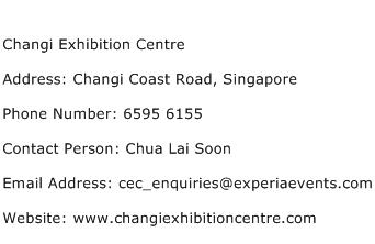 Changi Exhibition Centre Address Contact Number
