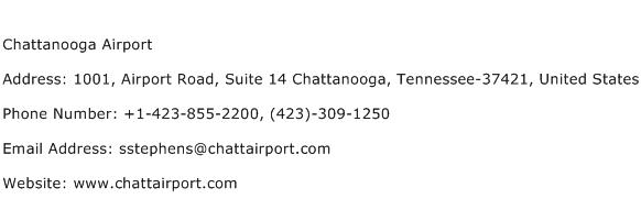 Chattanooga Airport Address Contact Number
