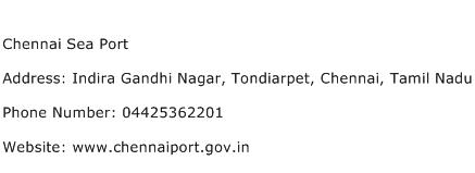Chennai Sea Port Address Contact Number