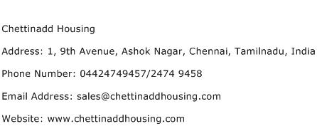 Chettinadd Housing Address Contact Number