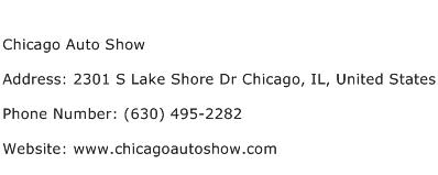 Chicago Auto Show Address Contact Number