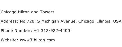 Chicago Hilton and Towers Address Contact Number