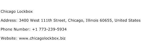 Chicago Lockbox Address Contact Number