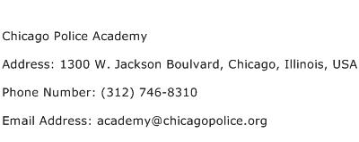 Chicago Police Academy Address Contact Number