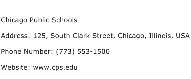 Chicago Public Schools Address Contact Number