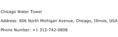 Chicago Water Tower Address Contact Number