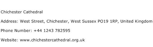 Chichester Cathedral Address Contact Number