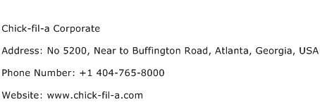 Chick fil a Corporate Address Contact Number