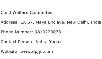 Child Welfare Committee Address Contact Number