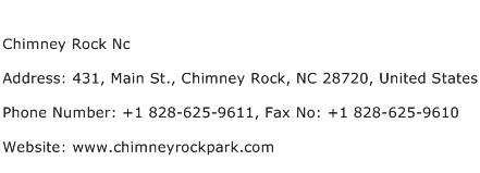 Chimney Rock Nc Address Contact Number
