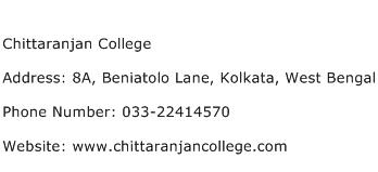 Chittaranjan College Address Contact Number