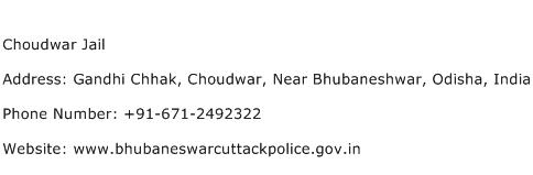 Choudwar Jail Address Contact Number