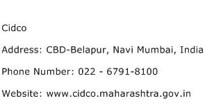 Cidco Address Contact Number