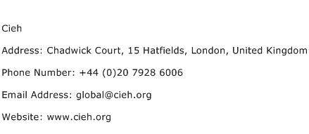 Cieh Address Contact Number