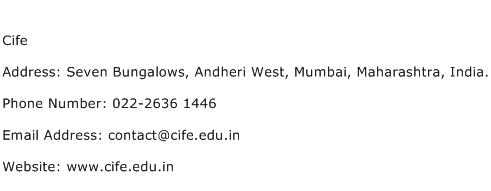Cife Address Contact Number