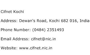Cifnet Kochi Address Contact Number