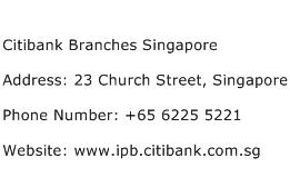 Citibank Branches Singapore Address Contact Number