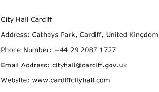 City Hall Cardiff Address Contact Number