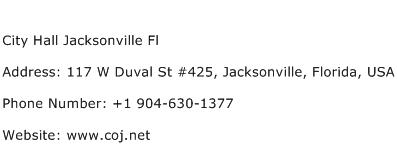 City Hall Jacksonville Fl Address Contact Number