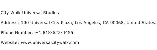 City Walk Universal Studios Address Contact Number
