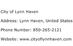 City of Lynn Haven Address Contact Number