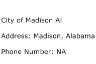 City of Madison Al Address Contact Number
