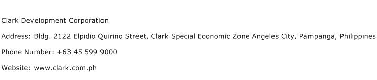 Clark Development Corporation Address Contact Number