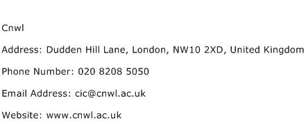 Cnwl Address Contact Number