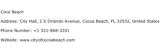 Coco Beach Address Contact Number