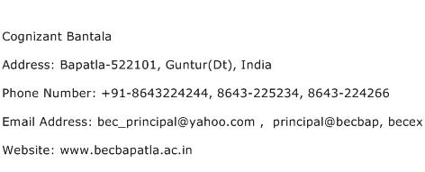 Cognizant Bantala Address Contact Number