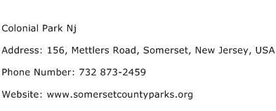 Colonial Park Nj Address Contact Number