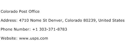 Colorado Post Office Address, Contact Number of Colorado Post Office