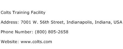 Colts Training Facility Address Contact Number