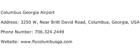 Columbus Georgia Airport Address Contact Number