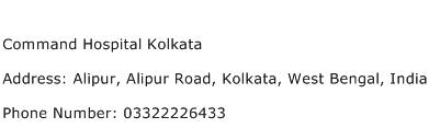 Command Hospital Kolkata Address Contact Number