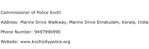 Commissioner of Police Kochi Address Contact Number