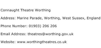 Connaught Theatre Worthing Address Contact Number