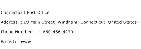 Connecticut Post Office Address Contact Number