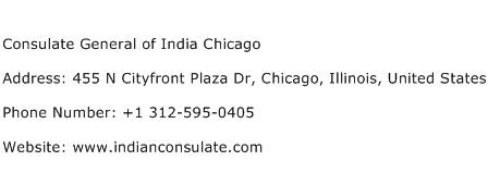 Consulate General of India Chicago Address Contact Number