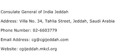 Consulate General of India Jeddah Address Contact Number