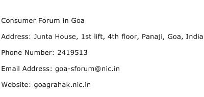 Consumer Forum in Goa Address Contact Number