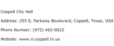 Coppell City Hall Address Contact Number