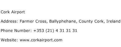 Cork Airport Address Contact Number