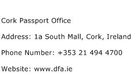 Cork Passport Office Address Contact Number