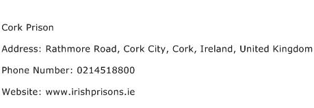 Cork Prison Address Contact Number