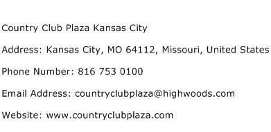 Country Club Plaza Kansas City Address Contact Number