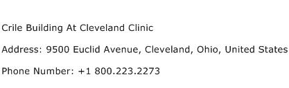 Crile Building At Cleveland Clinic Address Contact Number